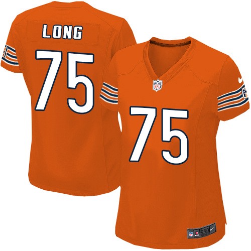 Women's Elite Kyle Long Nike Jersey Orange Alternate - #75 NFL Chicago Bears